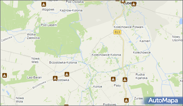 mapa Kolechowice-Kolonia, Kolechowice-Kolonia na mapie Targeo