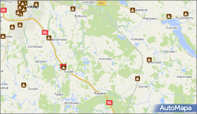 mapa Kolniszki, Kolniszki na mapie Targeo