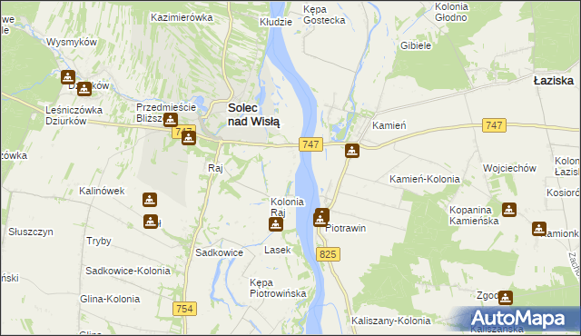 mapa Kolonia Nadwiślańska, Kolonia Nadwiślańska na mapie Targeo
