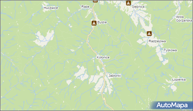 mapa Kołonice, Kołonice na mapie Targeo