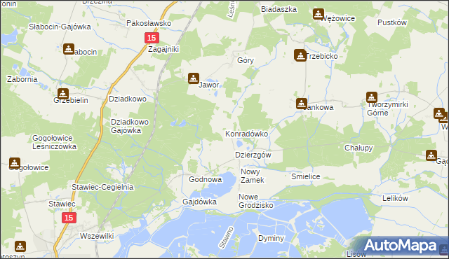 mapa Konradówko, Konradówko na mapie Targeo