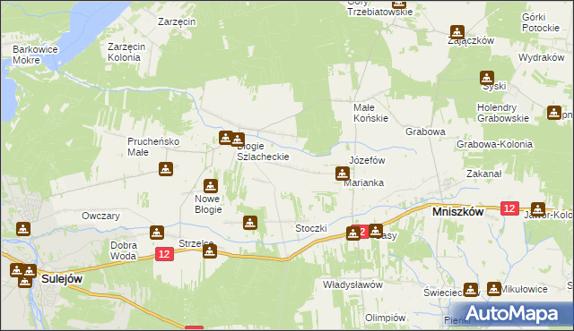 mapa Konstantynów gmina Mniszków, Konstantynów gmina Mniszków na mapie Targeo