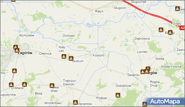 mapa Kopojno, Kopojno na mapie Targeo