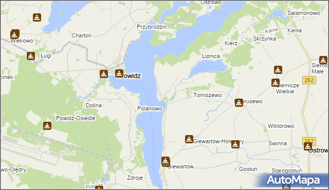 mapa Kosewo gmina Ostrowite, Kosewo gmina Ostrowite na mapie Targeo