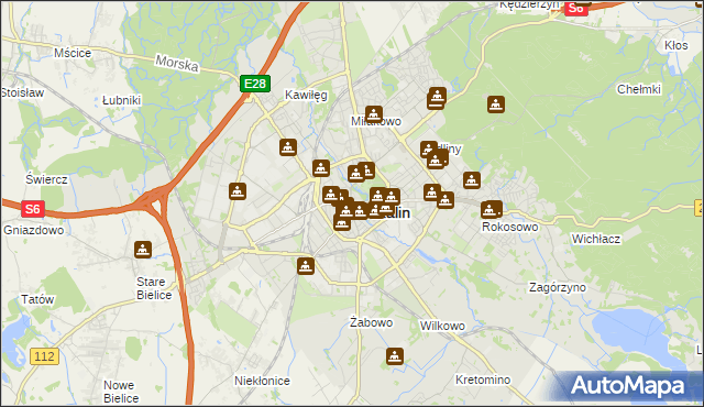 mapa Koszalina, Koszalin na mapie Targeo