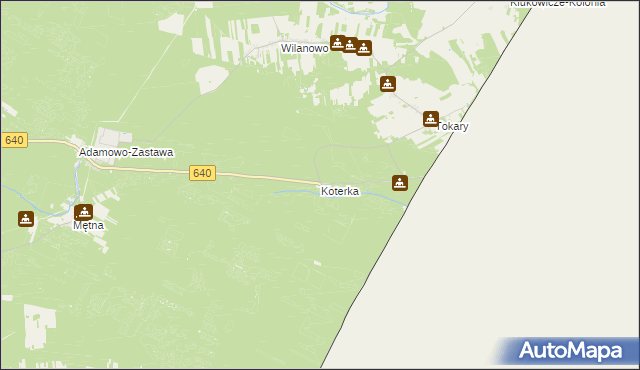 mapa Koterka, Koterka na mapie Targeo