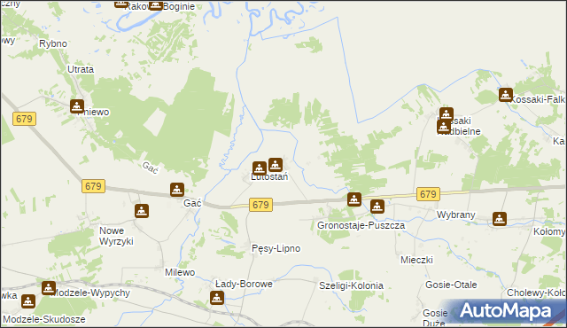 mapa Koty gmina Łomża, Koty gmina Łomża na mapie Targeo