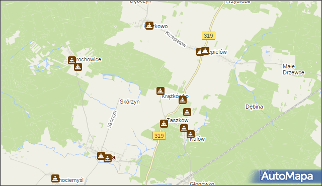 mapa Krążkówko, Krążkówko na mapie Targeo