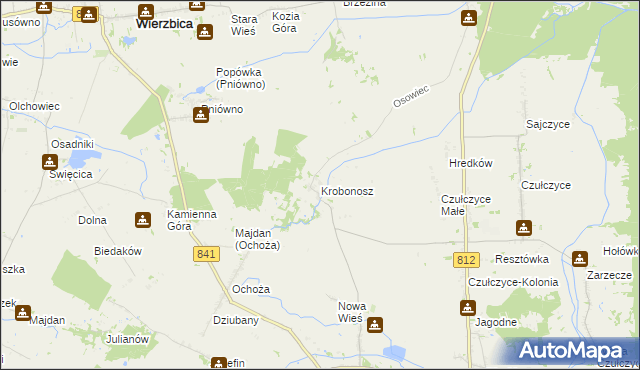 mapa Krobonosz, Krobonosz na mapie Targeo