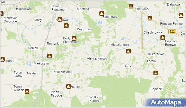mapa Krogule, Krogule na mapie Targeo