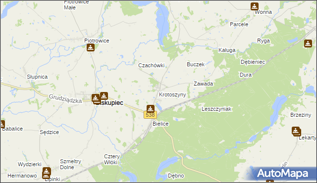 mapa Krotoszyny, Krotoszyny na mapie Targeo