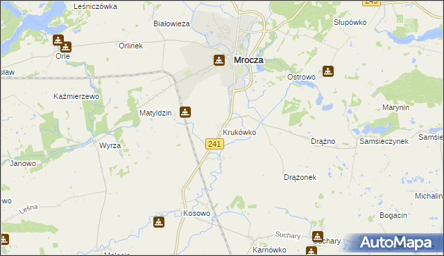 mapa Krukówko, Krukówko na mapie Targeo