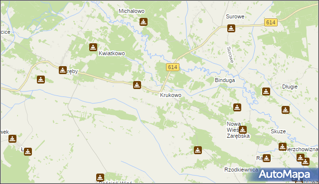 mapa Krukowo gmina Chorzele, Krukowo gmina Chorzele na mapie Targeo