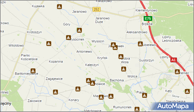mapa Kryńsk, Kryńsk na mapie Targeo