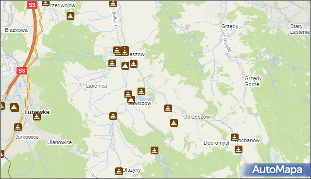 mapa Krzeszówek, Krzeszówek na mapie Targeo
