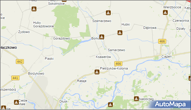 mapa Ksawerów gmina Pyzdry, Ksawerów gmina Pyzdry na mapie Targeo