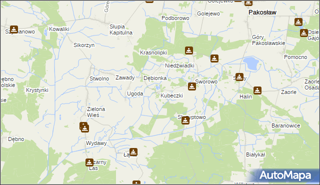 mapa Kubeczki, Kubeczki na mapie Targeo
