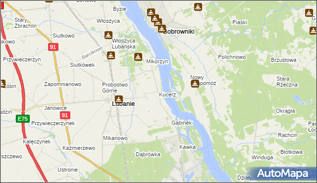 mapa Kucerz, Kucerz na mapie Targeo