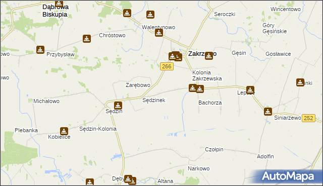 mapa Kuczkowo, Kuczkowo na mapie Targeo