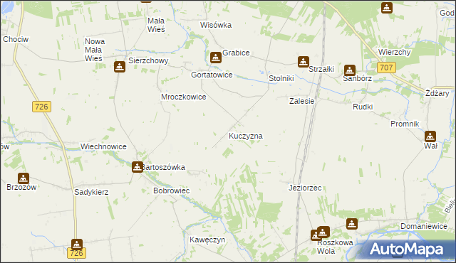 mapa Kuczyzna, Kuczyzna na mapie Targeo