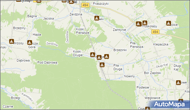 mapa Kuleje, Kuleje na mapie Targeo