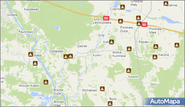 mapa Kunin, Kunin na mapie Targeo