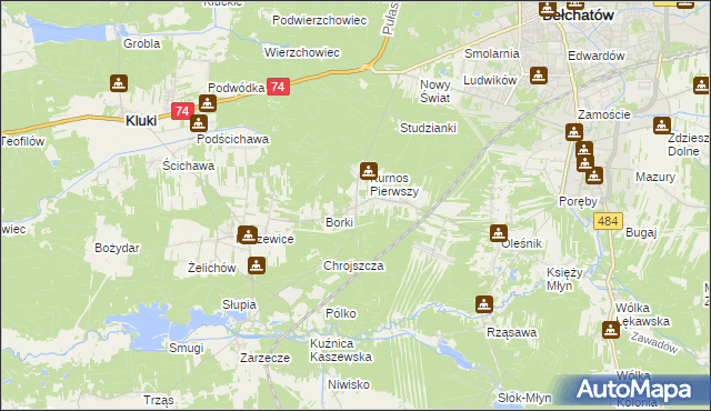 mapa Kurnos Drugi, Kurnos Drugi na mapie Targeo
