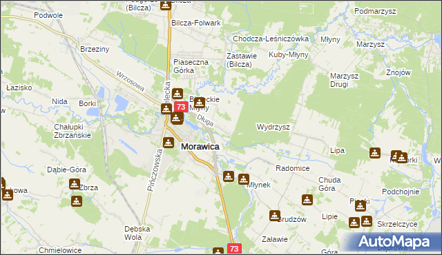 mapa Łabędziów, Łabędziów na mapie Targeo