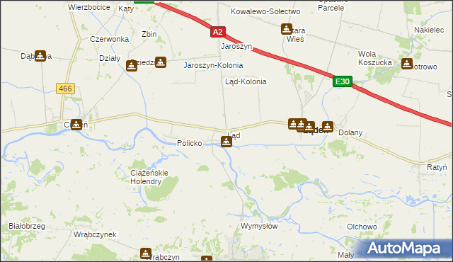 mapa Ląd, Ląd na mapie Targeo