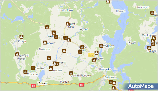 mapa Ładne Pole, Ładne Pole na mapie Targeo