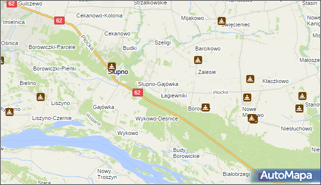 mapa Łagiewniki gmina Bodzanów, Łagiewniki gmina Bodzanów na mapie Targeo