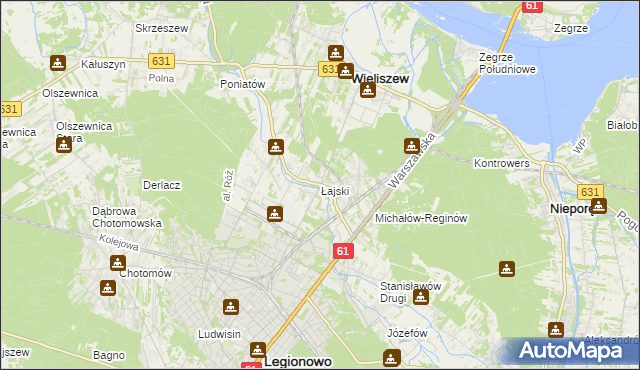 mapa Łajski, Łajski na mapie Targeo