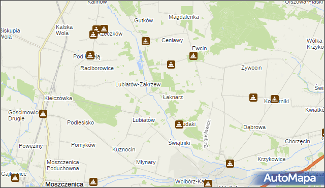 mapa Łaknarz, Łaknarz na mapie Targeo