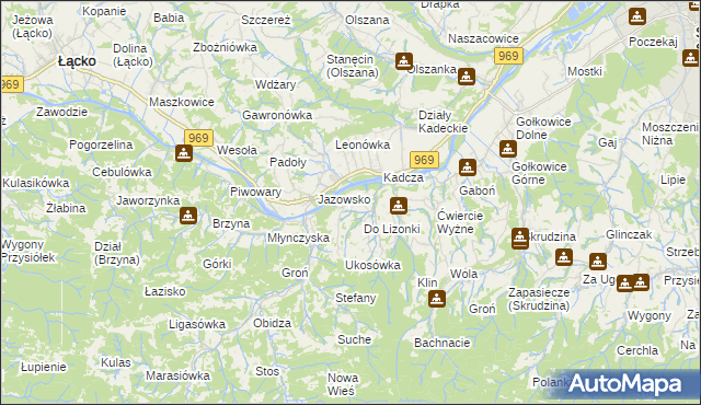 mapa Łazy Brzyńskie, Łazy Brzyńskie na mapie Targeo
