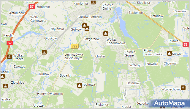mapa Łbiska, Łbiska na mapie Targeo