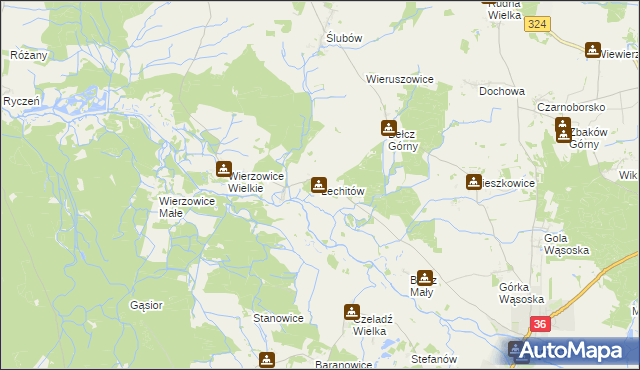mapa Lechitów, Lechitów na mapie Targeo