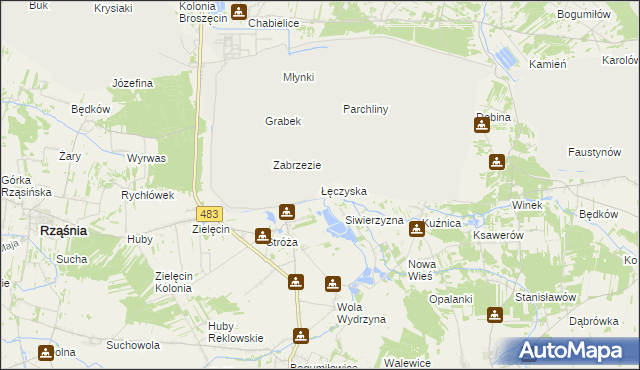 mapa Łęczyska, Łęczyska na mapie Targeo