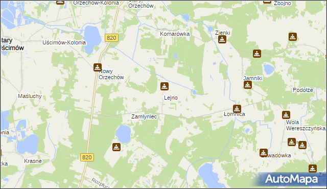 mapa Lejno, Lejno na mapie Targeo