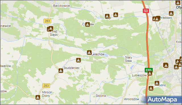 mapa Lelechów, Lelechów na mapie Targeo