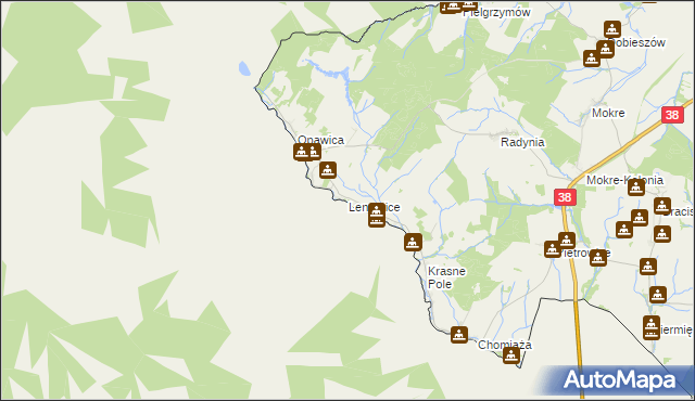 mapa Lenarcice, Lenarcice na mapie Targeo