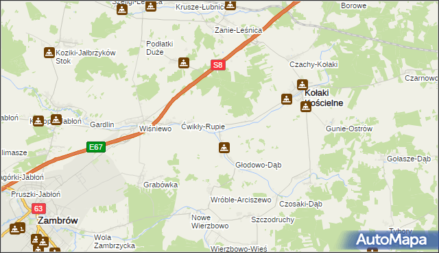 mapa Łętowo-Dąb, Łętowo-Dąb na mapie Targeo