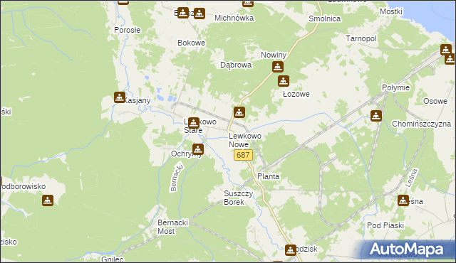 mapa Lewkowo Nowe, Lewkowo Nowe na mapie Targeo