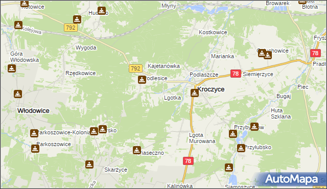 mapa Lgotka, Lgotka na mapie Targeo