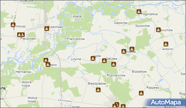 mapa Lgów, Lgów na mapie Targeo