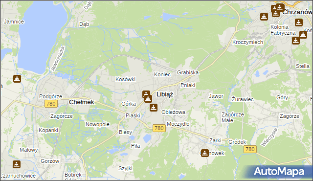 mapa Libiąż, Libiąż na mapie Targeo