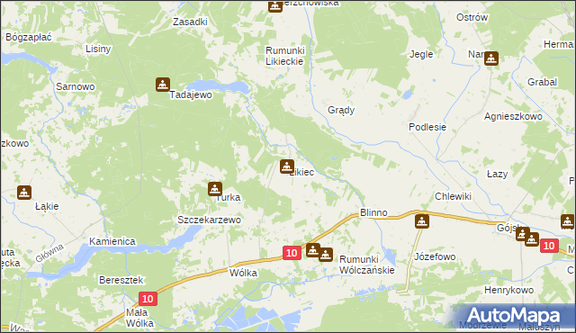 mapa Likiec, Likiec na mapie Targeo