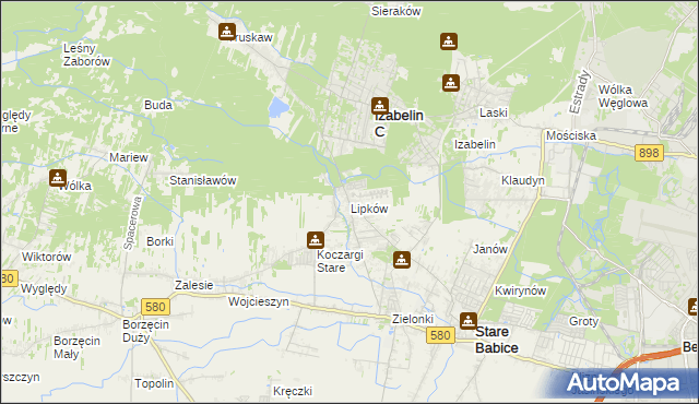mapa Lipków, Lipków na mapie Targeo