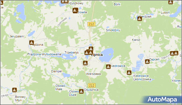 mapa Lipnica powiat bytowski, Lipnica powiat bytowski na mapie Targeo