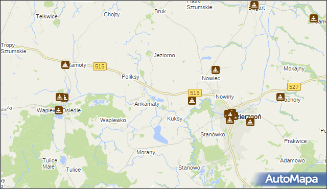 mapa Litewki, Litewki na mapie Targeo