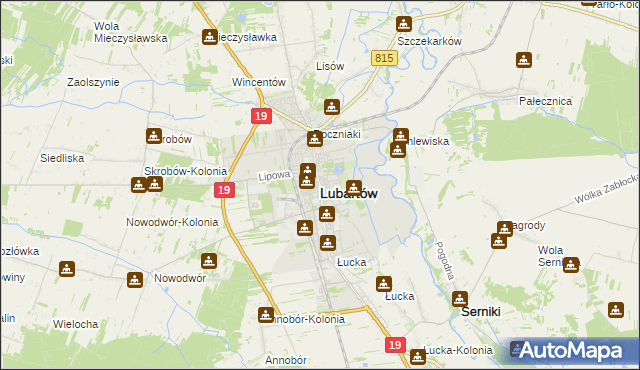 mapa Lubartów, Lubartów na mapie Targeo